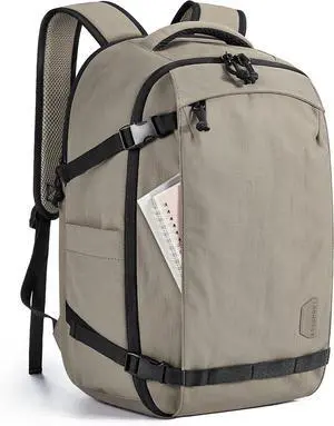Blast Travel Backpack 25L Travel Backpack Carry On Flight Approved TSA Approved Personal Item Travel Bag Water Resistant Weekender Bag Luggage Daypack Camel