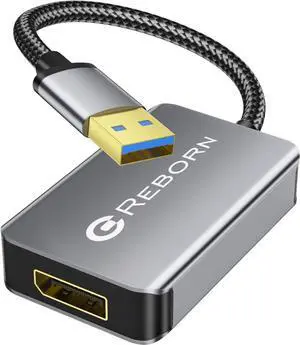USB 3.0 to DisplayPort Adapter 1080P@60Hz USB 3.0 Male to DisplayPort Female Multi-Display Cable Converter Suitable for MAC OS Windows 7/8/10/11