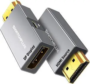 HDMI to DisplayPort Adapter [1 Pack] 4k@60Hz HDMI to DP Converter Aluminium Male to Female Adapter Compatible with PC Graphics Card Laptop and More