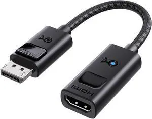 8K DisplayPort 1.4 to HDMI 2.1 Adapter with 4K 240Hz / 8K 60Hz Unidirectional DisplayPort to HDMI 2.1 Cable Adapter Supports RTX4080 RX7900 Not Work with PS5/Xbox No VRR Support