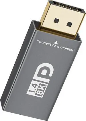 8K@60Hz USB C to DisplayPort 1.4 Adapter Unidirectional 4K@240Hz Type C to Display Port Adapter Thunderbolt 4/3 to DP Converter Compatible with iPhone 16/15 Galaxy S25 S24 MacBook Pro/Air