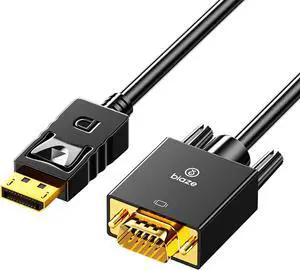 DisplayPort to VGA Cable 10ft/3m DP to VGA Male-to-Male Adapter 1080P Video Converter Cord for Desktop Laptop Monitor Projector