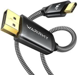 USB C to DisplayPort Cable 8K 60Hz [Gold-Plated Plug Metal Case] 4K 240Hz 2K 360Hz Type-C to Display Port 1.4 Cord Thunderbolt 5/4/3 Compatible with MacBook Pro/Air iPhone 16 iPad Galaxy