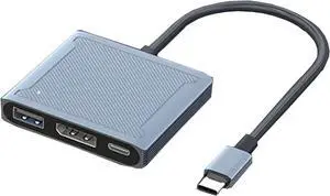 USB C to DisplayPort Multiport Adapter Dock 3-in-1 Type C Hub with 1xDP 1.4 + 1xUSB 2.0 + 1xPD Charging Port(Type C) 8K 60Hz/ 100W PD/DP ALT Mode Supported