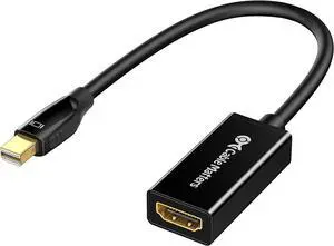 Mini DisplayPort to HDMI Adapter (Mini DP to HDMI) in Black - Thunderbolt and Thunderbolt 2 Port Compatible