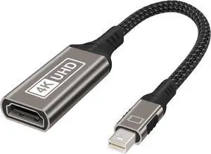 Mini DisplayPort to HDMI Adapter 4K Mini DP to HDMI Adapter Thunderbolt 2 to HDMI Converter Compatible with MacBook Air/Pro  Surface Pro/Dock Monitor Projector and More