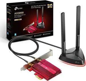WiFi 6 AX3000 PCIe WiFi Card (Archer TX3000E) Up to 2400Mbps Bluetooth 5.3 802.11AX Dual Band Wireless Adapter with MU-MIMO OFDMA Ultra-Low Latency Supports Windows 11 10 (64bit)