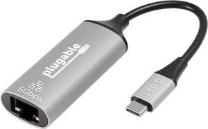 5Gbps USB-C Ethernet Adapter | 5000Mbps Wired Network for Windows macOS and ChromeOS Laptops and Desktops | Realtek RTL8157 | Supports CAT6 CAT6a and CAT7 Cables (USBC-E5000)