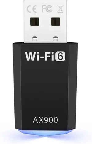 WiFi Adapter for Desktop PC AX900 USB WiFi 6 Adapter with 5GHz/2.4GHz Dual Band WiFi Dongle Wireless WiFi Adapter for Supports Windows 10/11 WiFi 6 USB Adapter for PC/Desktop/Laptop