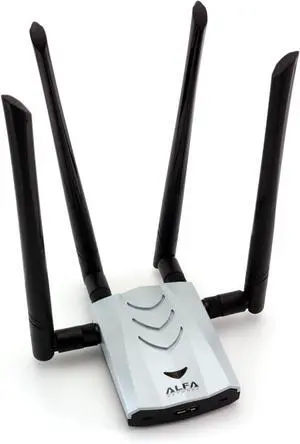 ALFA AC1900 WiFi Adapter - 1900 Mbps 802.11ac Long-Range Dual Band USB 3.0 Wi-Fi Network Adapter w/4x 5dBi External Dual-Band Antennas, TAA Compliant