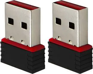 2 Pack 150Mbps Free Driver Wireless USB WiFi Adapter Single Band 2.4GHz Compatible with Windows 10 No Driver Required