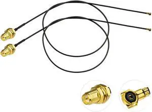 Bingfu Bulkhead Mount WiFi Antenna Cable 30cm 12 inch 2-Pack for Intel AX200NGW 8265AC 8265NGW 7265AC 9560AC M.2 NGFF Interface Wireless Network Card WiFi Adapter