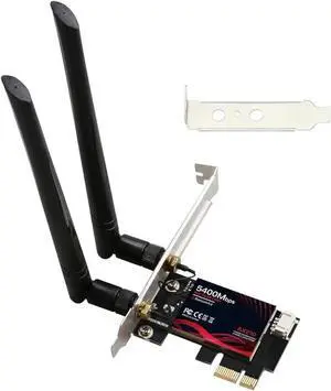 5400Mbps PCI Express x1 PCIe WiFi 6E 802.11ax Bluetooth BT5.3 Wireless Network Adapter Card with Low Profile Bracket (No Software)