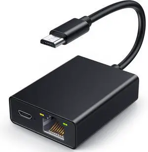 Ethernet Adapter for Fire TV Stick Electop Micro USB to RJ45 Ethernet Network Adapter Compatible with 4K Fire Stick Chromecast Google Home Mini and More Streaming TV Sticks(Adhesive Tape Included)
