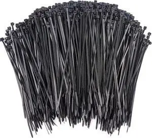 1000 Pcs Zip Ties 6 Inch Self-Locking Nylon Cable Ties Premium Heavy Duty Plastic Wire Ties Wraps for Indoor and Outdoor (Black)
