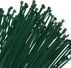 200PCS Nylon Zip Ties - 8 Inch Green Multi-Purpose Self Locking Cable Ties Ultra Strong Plastic Wire Ties with 40 Pounds Tensile Strength