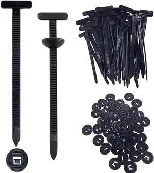 20PCS Nylon Universal Cable Tie Buckle Heavy Duty Self Locking Nylon Zip Ties Plastic Cable Ties Tool Fasteners Car Body UV Resistant Black Zipties for Car Daily Repair