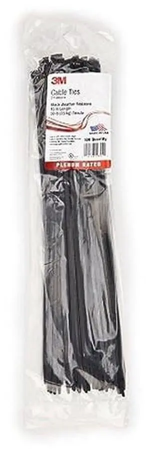 Cable Tie CT15BK50-C Pack of 100 Ties 15 inch Length 50 lb Tensile Black