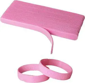 YOVXLO 50PCS 6 Inch Reusable Cable Ties Adjustable Fastening Ties Microfiber Cloth for Computer Link Cable Cord Management (Pink)