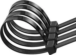 250 Pcs Cable Ties12 Inch Black Cable Zip Ties Multi-Purpose Self-Locking Nylon Cable Cord Management Plastic Wire Ties Perfect for Home Office Garden Workshop (250 12)