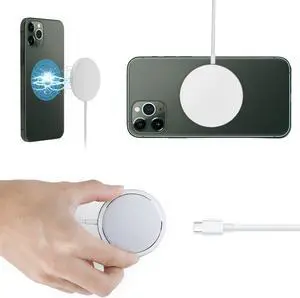 15W Magnetic Wireless Charger, 15W Fast Wireless Charging Pad Compatible with iPhone 12 Mini/12 Pro Max/11 Pro Max/XS MAX, AirPods, Samsung S10/Note 20, Huawei Xiaomi, All Enabled Phone