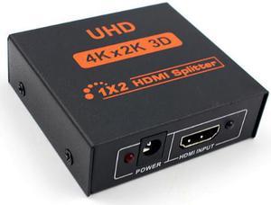 4K Ultra HD Video of HDMI Splitter 1 to 2 HDMI Male to Dual HDMI Female Displays with 3D for HDTV