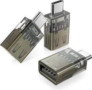 USB C to Flash Drive Adapter 3Pack Transparent USBC Male to USB 3.0 Female Adapter Type C Thunderbolt 4 OTG Converter for Thumb Drive  MacBook Air Mouse Keyboard iPhone 16  S25