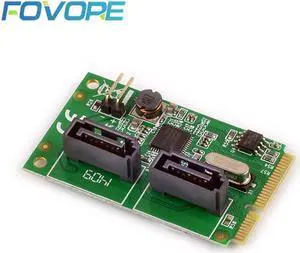 SATA to mini PCI e Converter 2 port SATA III mini PCI e Converter expander Card connector multiplicator SATA3.0 Adapter