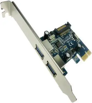 2 ports USB 3.0 PCI-e Controller Card + PCIe Low Profile Bracket PCI Express to USB3.0 Converter Adapter NEC chipset