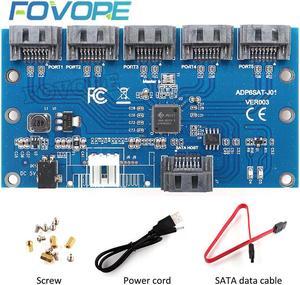 SATA 1 to 5 port multiplier card port multiplier SATA 3 Controller Card Motherboard SATA 3.0 III 6Gbps expansion card Adapter