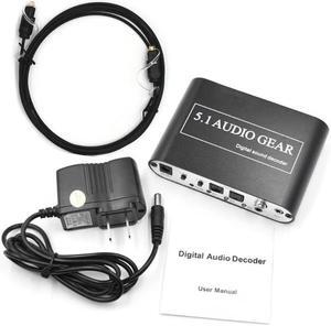 Digital Audio Decoder 5.1 Audio Gear DTS/AC-3/6CH Digital Audio Converter for PS2 PS3 HD Player /Blu ray DVD/XBOX360
