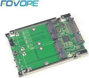 USB SATA mSATA Adapter USB 3 SATA 3.0 to 2 port mSATA RAID SSD Adapter SATA3.0 USB3 mini SATA Converter Card with cable