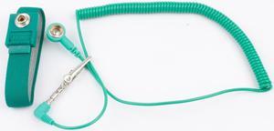 PVC Anti Static Wrist Strap Grounding Electricity Discharge ESD Wrist Band For Electrician IC With Alligator Clip Green