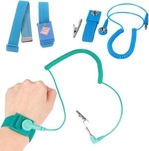 Anti Static Wrist Strap, Adjustable Antistatic Bracelet with Alligator Clip ESD Wrist Strap Grounding Wristband  Extra Long Cord for ESD PC Computer Repair