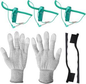 Anti Static Wrist Strap ESD Wrist Strap Grounding Wristband Extra Long Cord ESD Antistatic Gloves and Cordless Bracelet PC Computer Electronics With TWO Blush