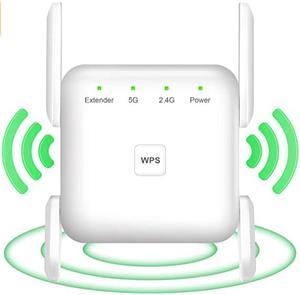 WiFi booster 1200Mbps WiFi Extenders Signal Amplifier for Home 360 Full Coverage WiFi Booster 24G 5G Dual Band WiFi Repeater WPS One Key SetupWiFi Booster and Signal Amplifier small zisewhite