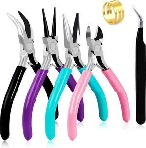 4Pcs Jewelry Pliers Set Jewelry Making Pliers Tools Kit Include Jewelry Making Needle Nose Chain Nose Round Bent Pliers Wire Cutter for Bracelet Beading DIY Craft Jewelry Making Supplies 4Pcs Jewelry Pliers Set Jewelry Making Pliers Tools Kit Include Jewelry Making Needle Nose Chain Nose Round Bent Pliers Wire Cutter for Bracelet Beading DIY Craft Jewelry Making Supplies
