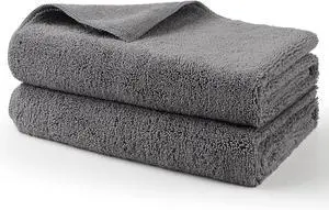 Professional Large Microfiber Car Drying Towels 2 Pack, Lint Free, Scratch Free, Highly Absorbent Drying Towel for Cars, SUVs, RVs, Trucks, and Boats,31" x 24",Grey Professional Large Microfiber Car Drying Towels 2 Pack, Lint Free, Scratch Free, Highly Absorbent Drying Towel for Cars, SUVs, RVs, Trucks, and Boats,31" x 24",Grey