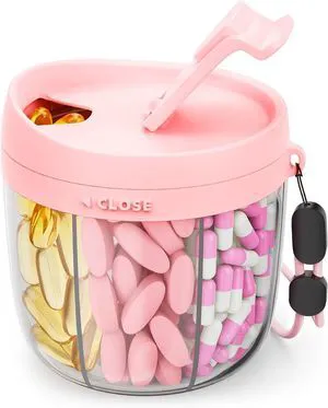 Cute Pill Dispenser with Anti-Mix Design, 7-Slot, BPA-Free, Patented Cute Pill Dispenser with Anti-Mix Design, 7-Slot, BPA-Free, Patented