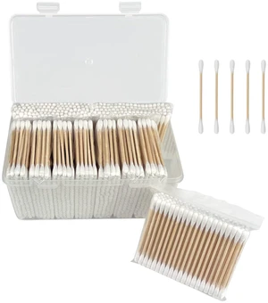 Bamboo Cotton Swabs 1000 Count with Storage Box Bamboo Cotton Swabs 1000 Count with Storage Box