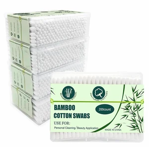 1000pcs Bamboo Cotton Swabs Double Round Cotton Buds with Wooden(5 Pack of 200) 1000pcs Bamboo Cotton Swabs Double Round Cotton Buds with Wooden(5 Pack of 200)