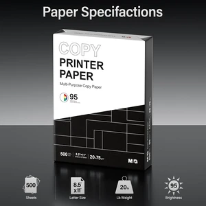 Multipurpose Copy Printer Paper, 8.5 x 11, 20lb, 1 Ream (500 Sheets), 95 Bright, White Multipurpose Copy Printer Paper, 8.5 x 11, 20lb, 1 Ream (500 Sheets), 95 Bright, White