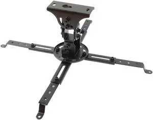 VideoSecu LCD DLP Projector Mount with Tilt +/-20°, Swivel 90°and Rotate Bracket, Lock and Release Design, Black - fits Flat and Vaulted Ceiling bso