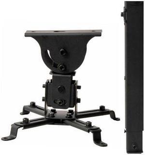 VideoSecu Swivel Tilt Rotate Adjustable Height LCD DLP Projector Ceiling Mount Bracket with Extendable Pole - Fits Flat or Vaulted Ceiling/ Cable Management 1C9