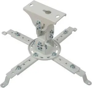 VideoSecu LCD DLP Projector Mount with Tilt, Swivel 90°and Rotate Bracket, Lock and Release Design, White - fits Flat and Vaulted Ceiling BSL