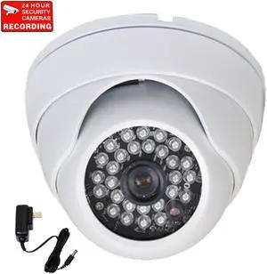 VideoSecu IR Day Night Vision Built-in 1/3" Sony Effio CCD CCTV Video Infrared Dome Security Camera 700TVL 28 LEDs Vandal Proof 3.6mm Wide Angle for CCTV DVR Surveillance System with Power Supply A74