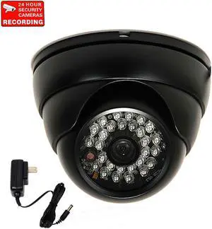VideoSecu CCTV 3.6mm Wide Angle Lens Security Camera IR Day Night Vision Built-in 1/3" SONY Effio CCD 600TVL Outdoor Indoor Weatherproof with Free Power Supply for Surveillance DVR System WQ8