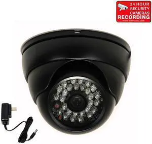 VideoSecu Outdoor Indoor Weatherproof Vandal Proof IR Day Night Vision Built-in 1/3'' Sony CCD Security Camera 480 TV Lines 3.6mm Wide Angle View with Power Supply for CCTV Surveillance DVR System byi