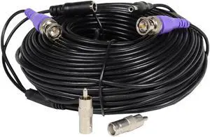 VideoSecu 150ft HD Security Camera BNC Video Power Cable Pre-made All-in-One Cord for CCTV DVR Surveillance System HD Security Camera 960P/720P, TVI, CVI, AHD Analog Camera Free BNC RCA Connectors B7L