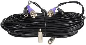 VideoSecu 100ft HD Security Camera Video Power Cable Pre-made All-in-One Cord for CCTV DVR Surveillance System HD Security Camera 960P/720P, TVI, CVI, AHD Analog Camera Free BNC RCA Connectors B5I